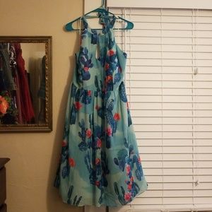Blogger the Better cactus print halter dress